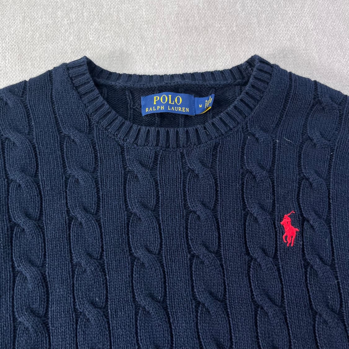 95 폴로랄프로렌 네이비 꽈배기 니트 상품이미지2