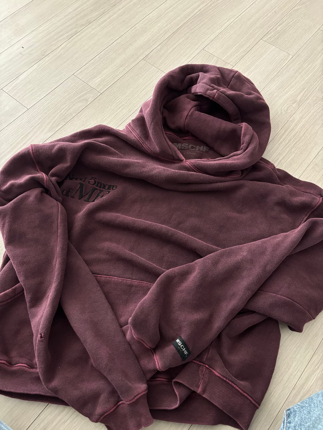 미스치프 5 more of me 퍼플 후드티 L  상품이미지3