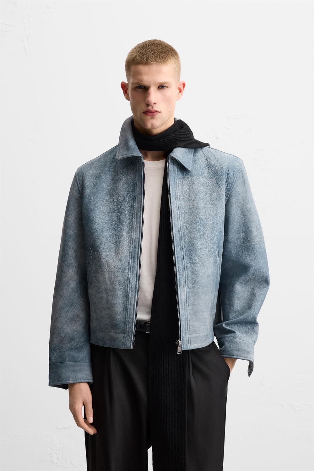 자라 워시드 레더 자켓  상품이미지6