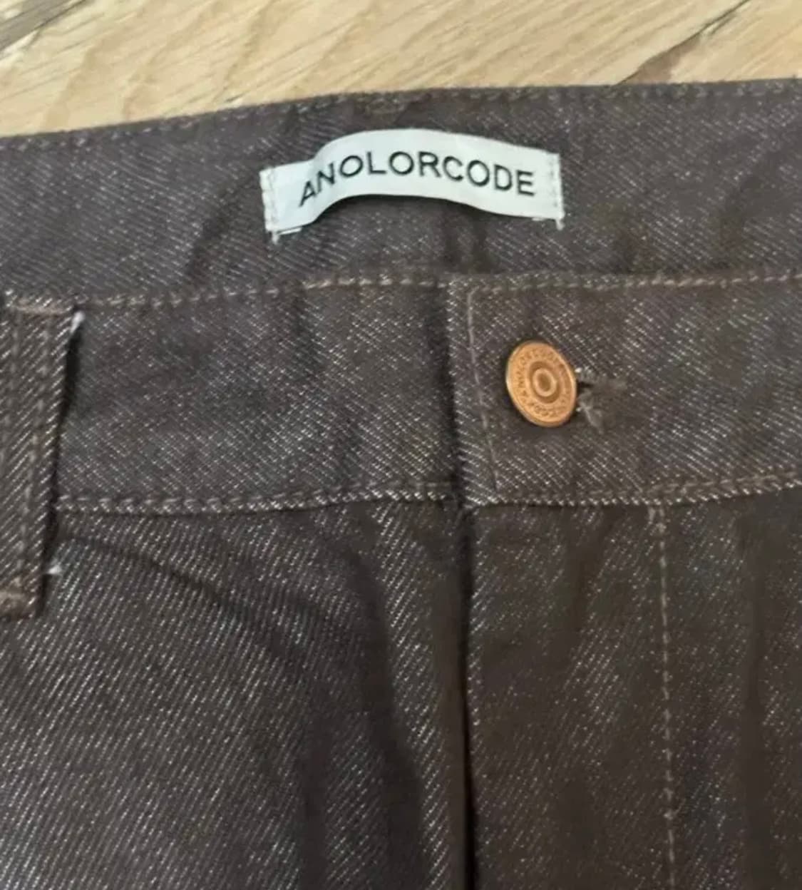 어널러코드 논페이드 원턱 데님 브라운 L 상품이미지2