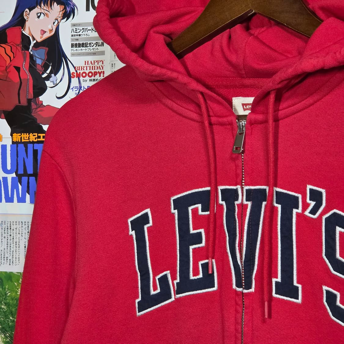 리바이스 레드 빅로고 자수 후드집업 상품이미지3