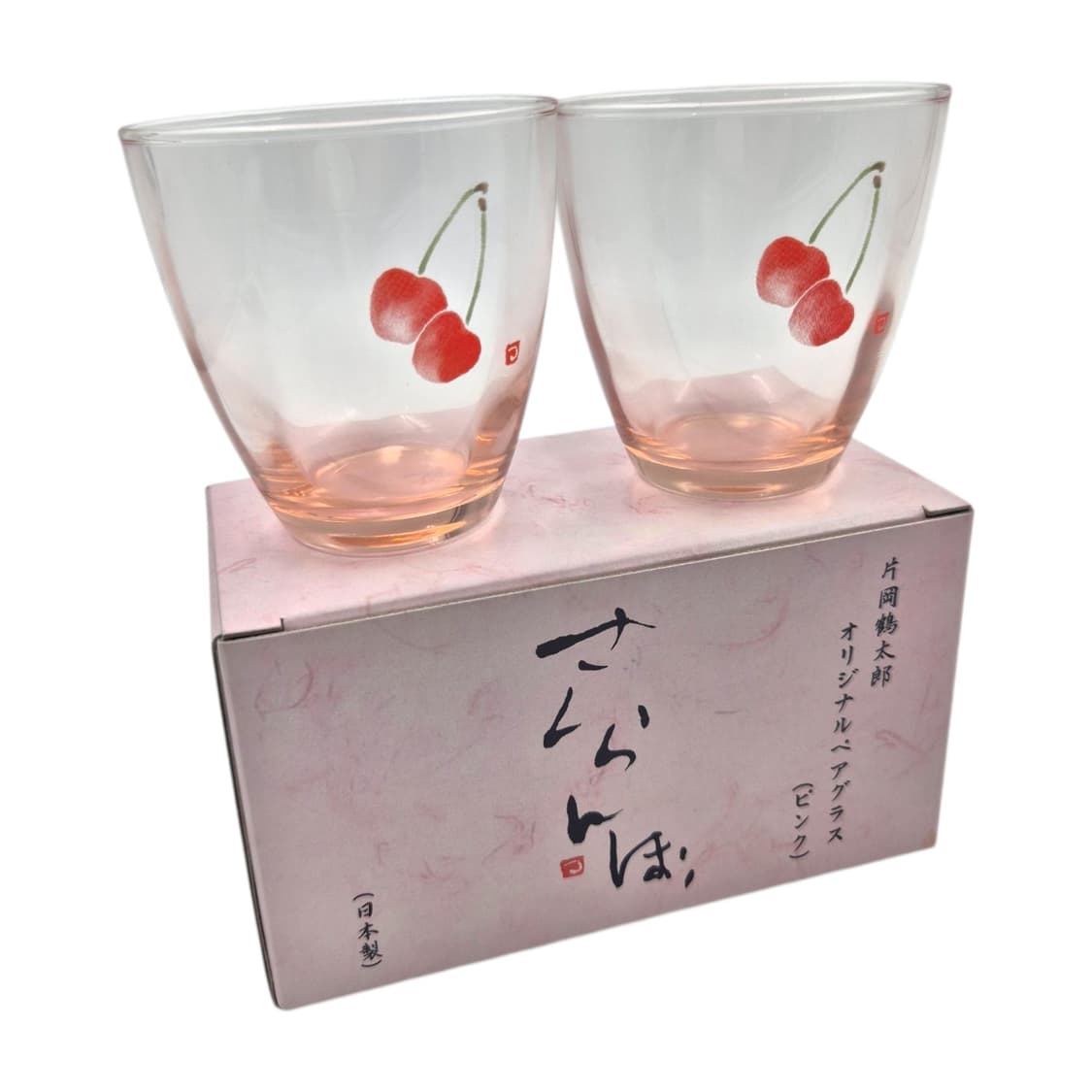00s 카타오카 츠루타로 체리 글라스 세트 상품이미지1