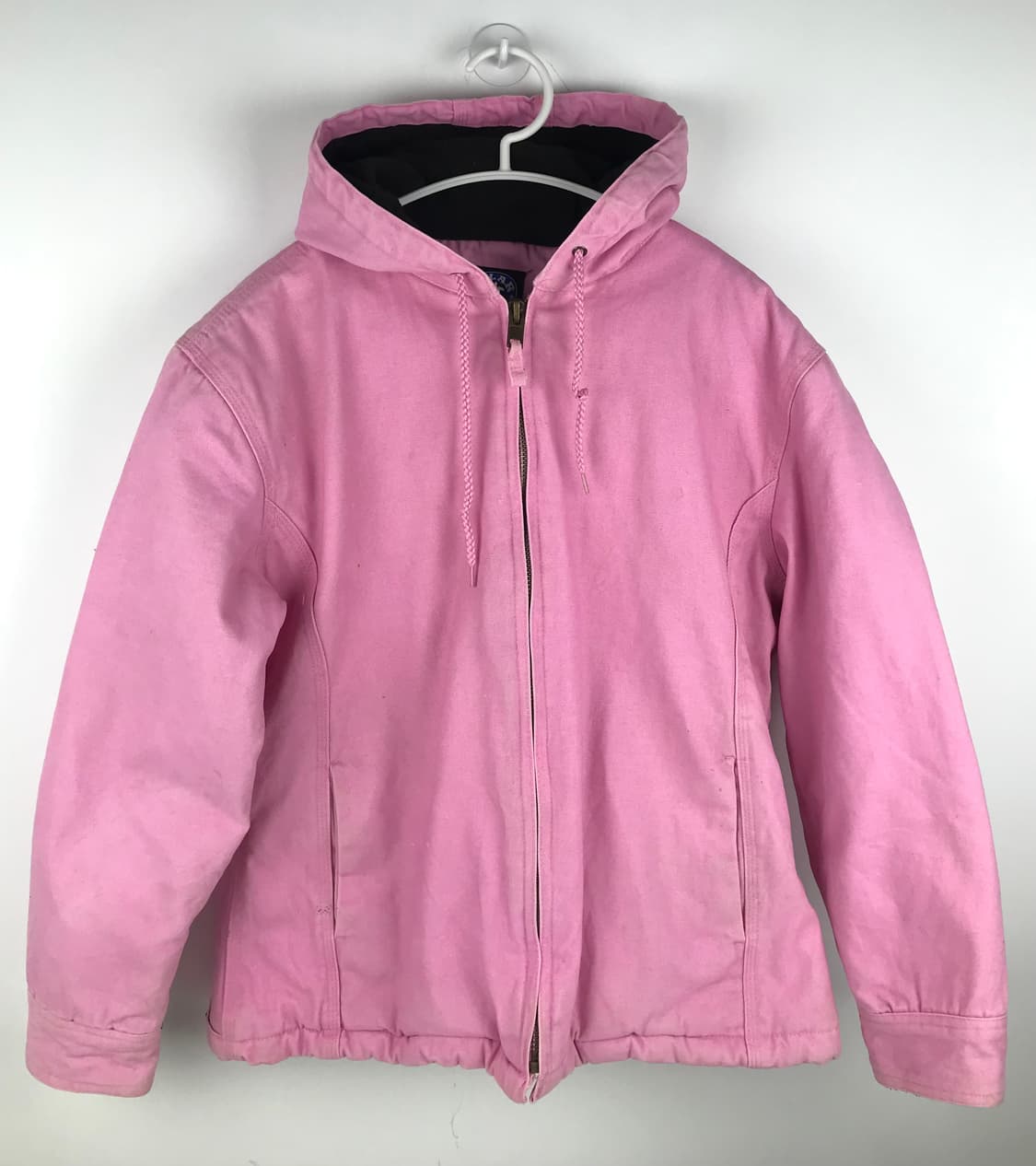 핑크 후드 워크자켓 후리스 후드집업 연핑크 딸기우유색 빈티지 대대장급점퍼 상품이미지3