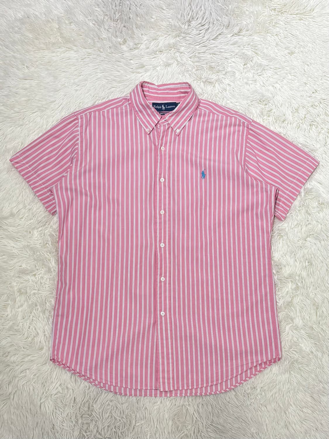 폴로랄프로렌 핑크 스트라이프 반팔 셔츠 상품이미지3