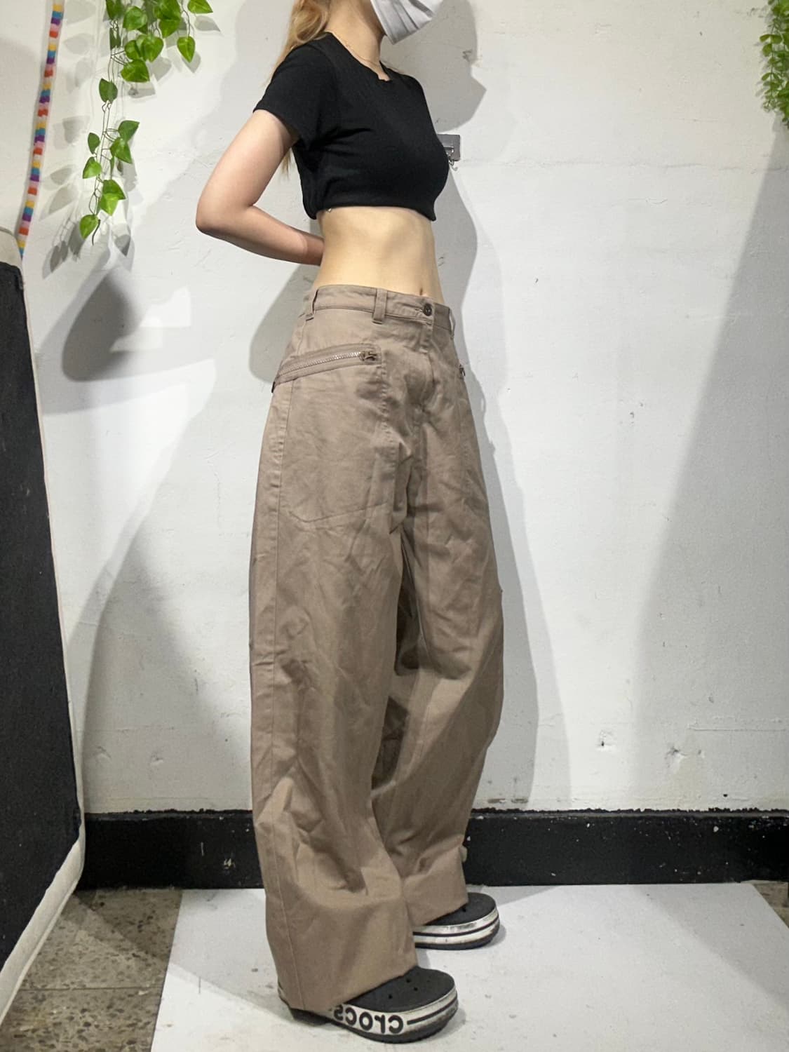 푸마 베이지 와이드 카고 팬츠 32 상품이미지1