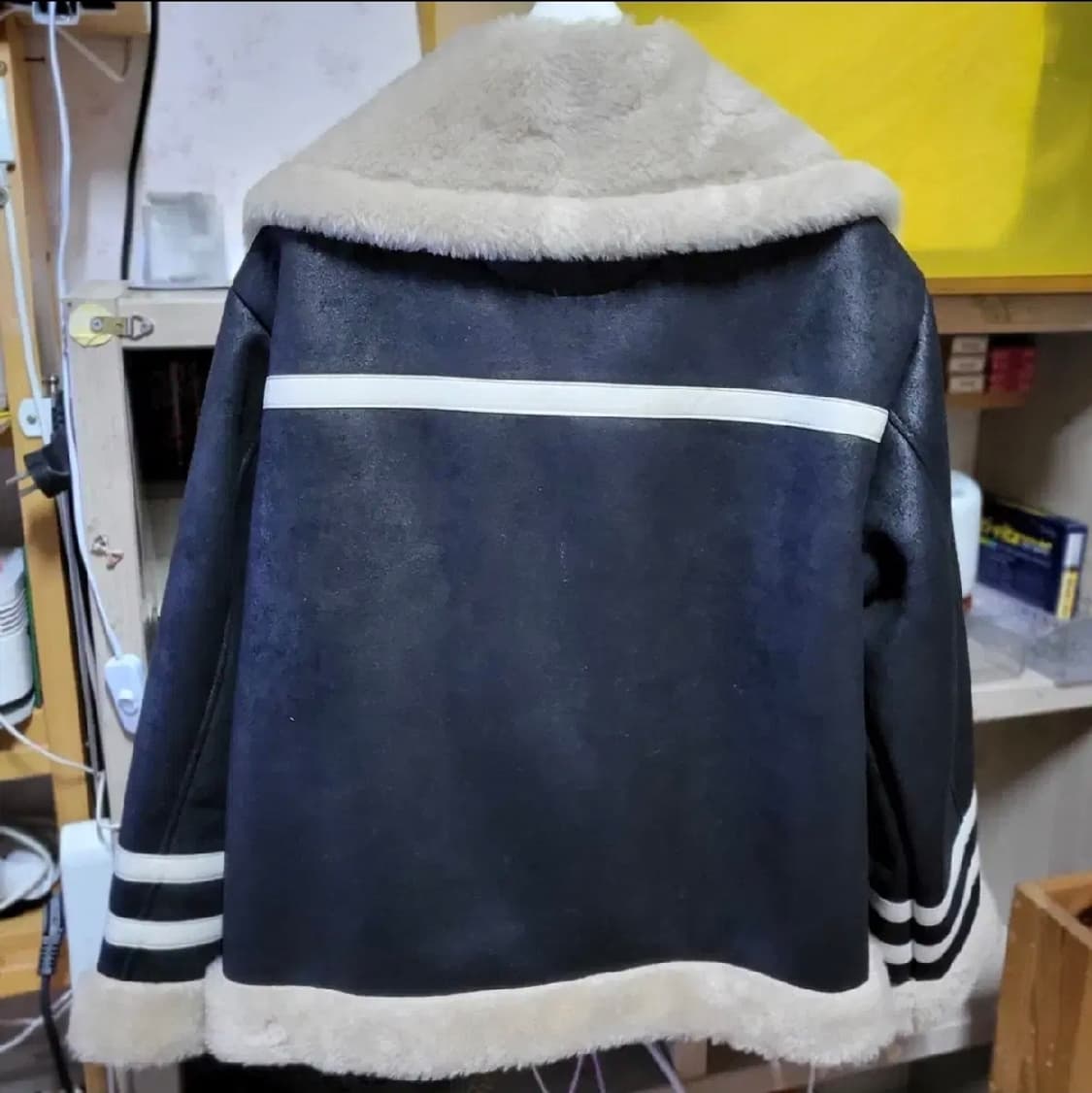 로맨틱크라운 정품 s 가죽 양털 무스탕 자켓 최상급 상품이미지6