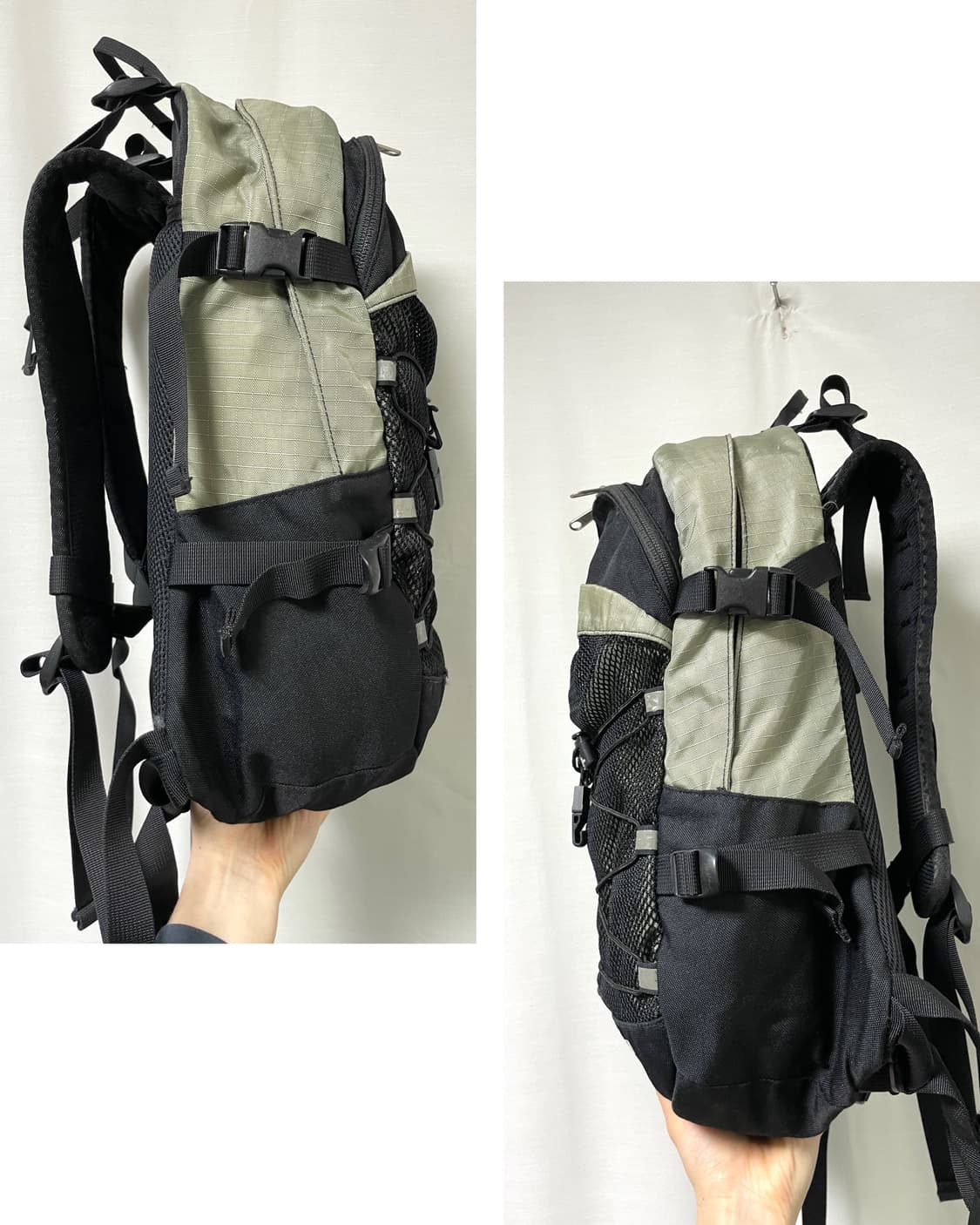 노스페이스 소형 립스탑 나일론 배낭 백팩 12L _ 라이트카키 상품이미지4