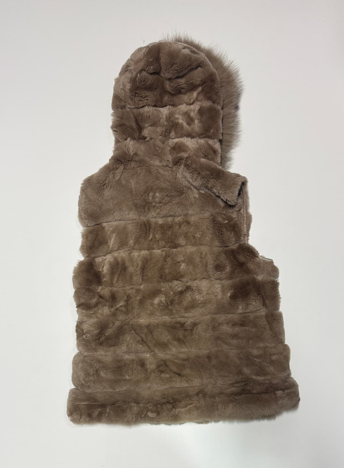 여성 LBL 레빗 폭스퍼 후드 패딩 조끼 M 이유정 상품이미지2