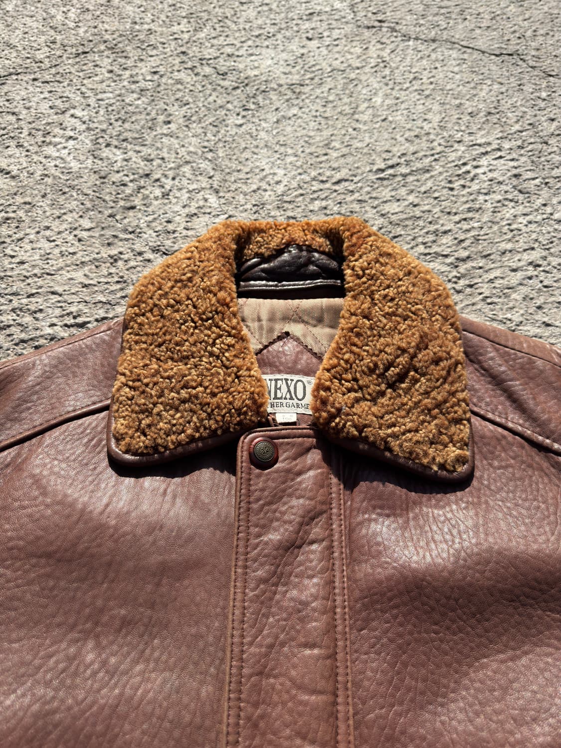 90's 양가죽 레더 퀄팅 가죽자켓 B81 상품이미지2