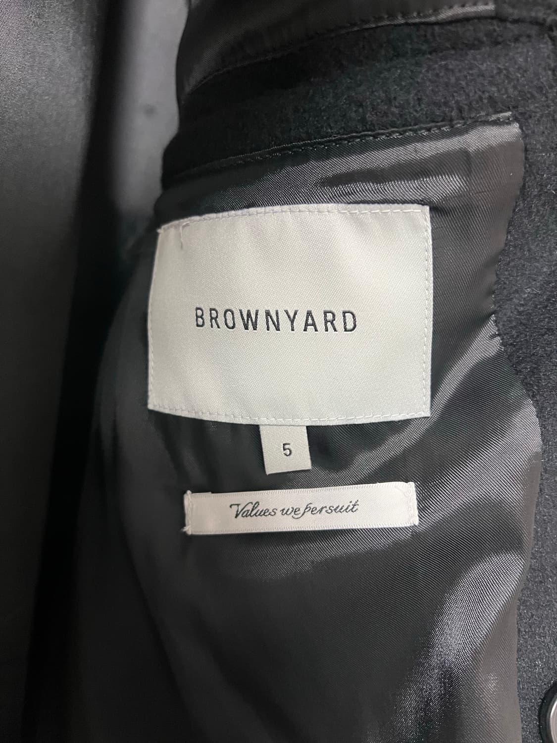 브라운야드 더블브레스티드 코트 블랙 5 상품이미지3