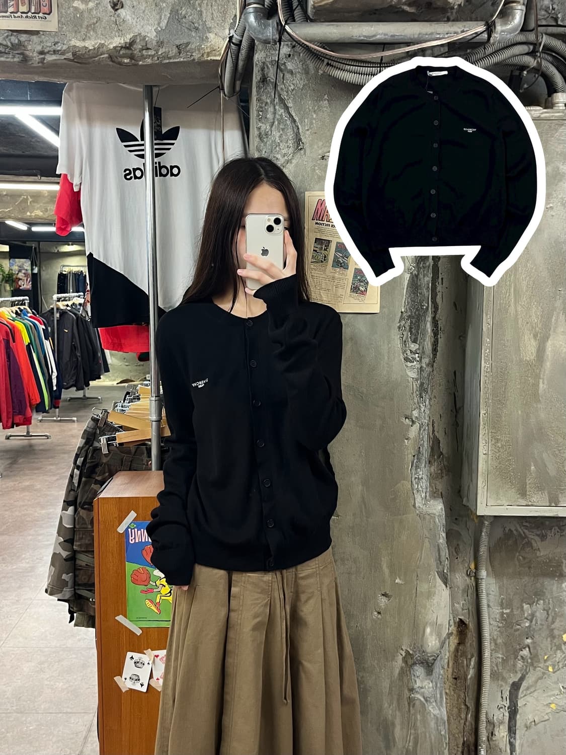 지방시 가디건 블랙 L #csz1406 상품이미지1
