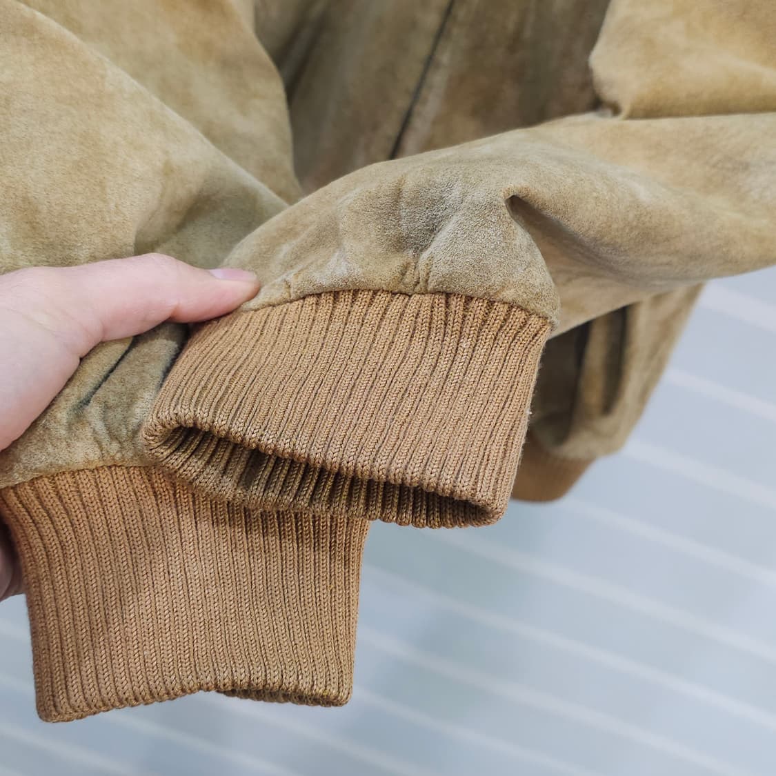 JAPAN 80-90s 빈티지 스웨이드 봄버 자켓- M 상품이미지5