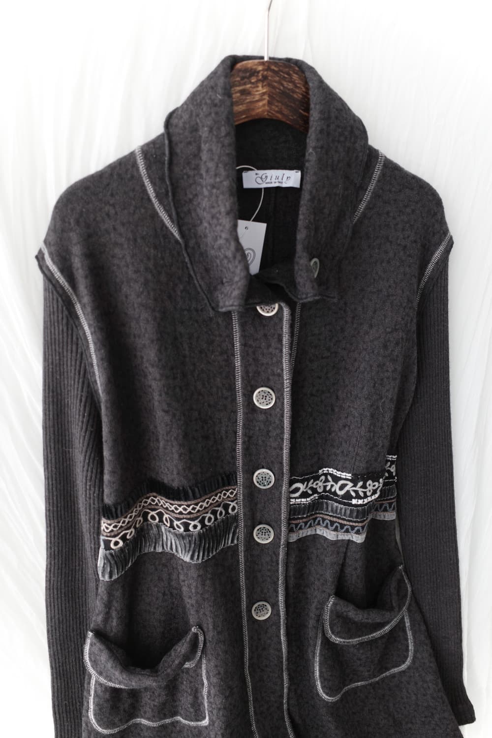 knit pattern long cardigun 상품이미지3