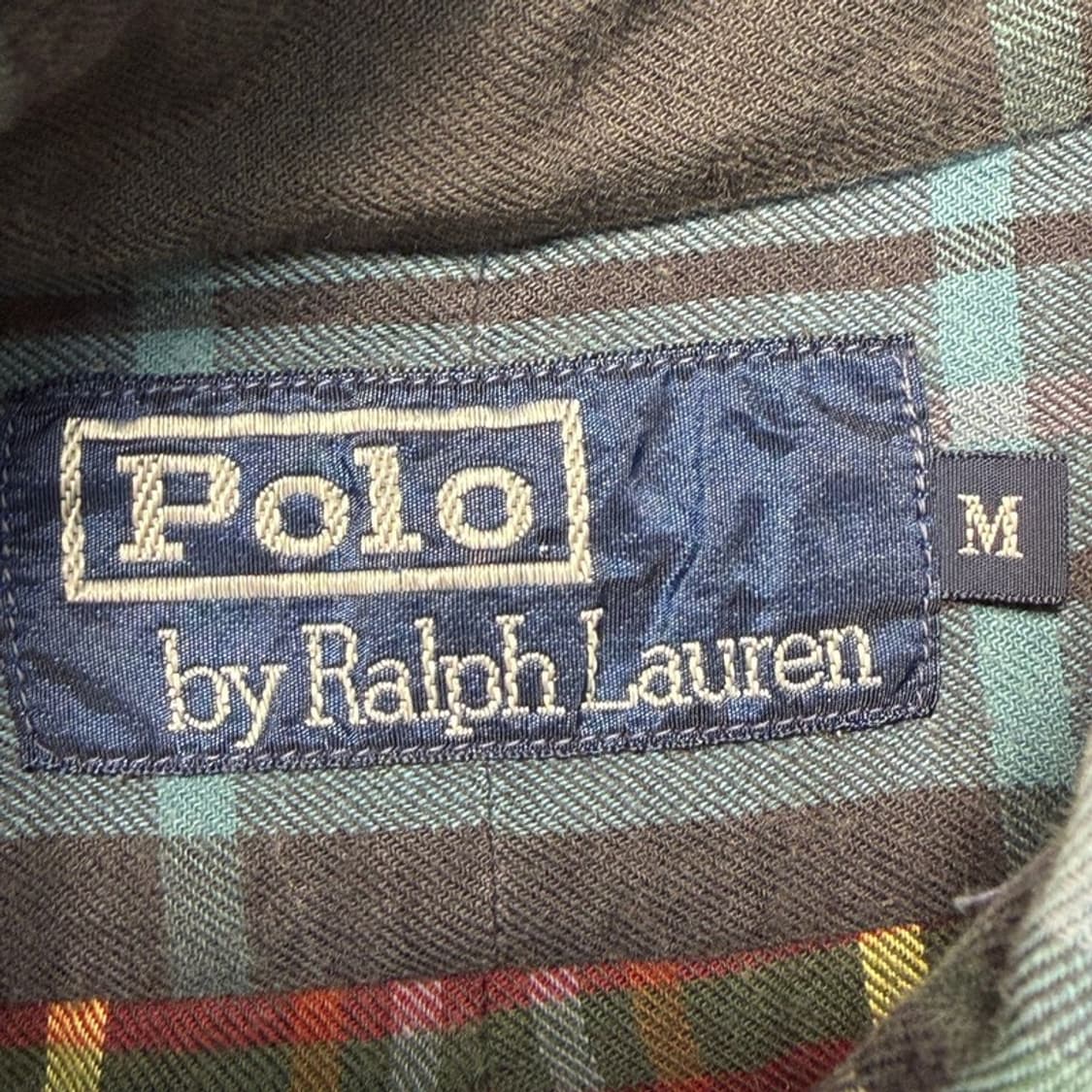 폴로 랄프로렌 타탄 체크 셔츠 블루 M 상품이미지4