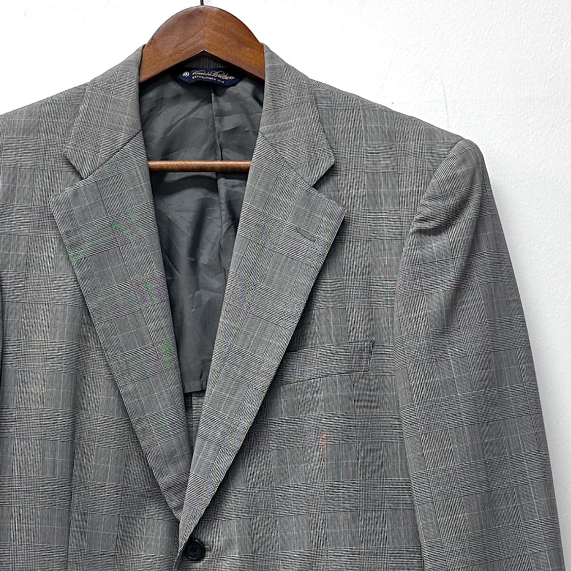 브룩스브라더스 울 블렌드 글렌 체크 블레이저 자켓 그레이 상품이미지2