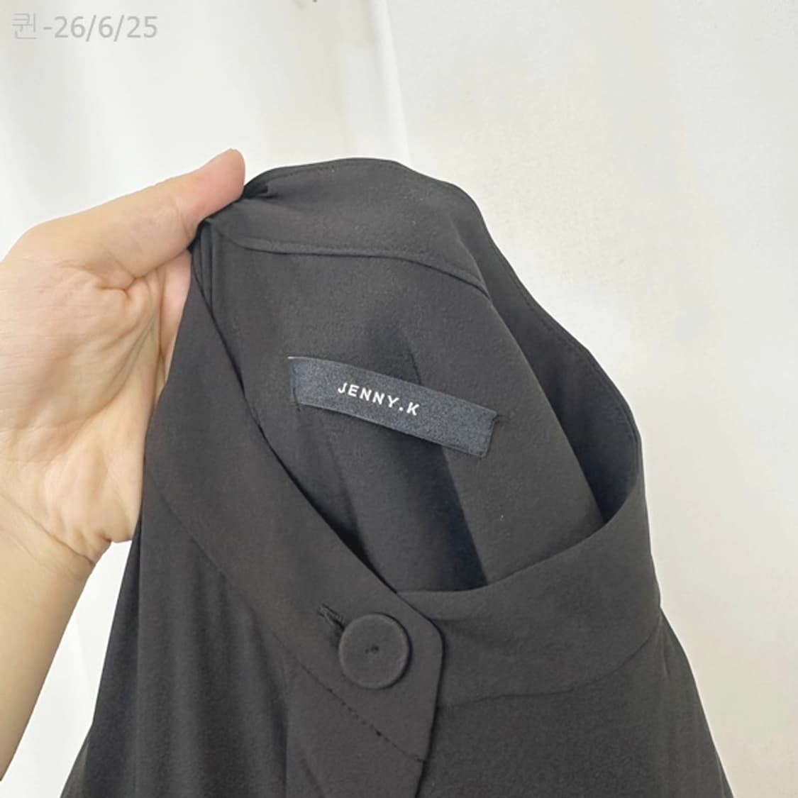 JENNY.K 여자 스판 허리끈  원피스 검정 6(S) 상품이미지7