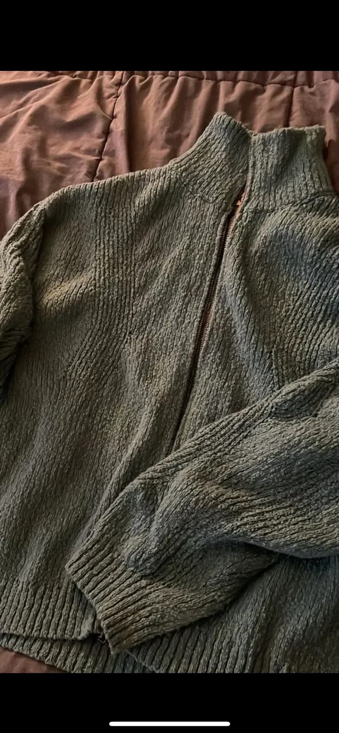 쿠어 하이넥 루프 니트 집업 L 상품이미지3