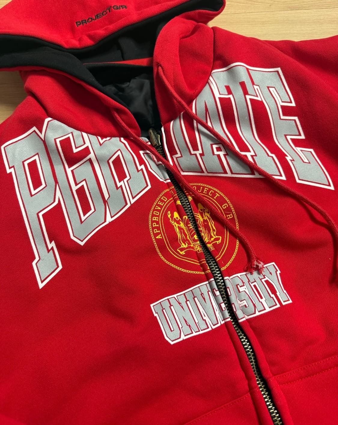 프로젝트 G/R 리버시블 후드 MA-1 자켓 블랙 레드 상품이미지2