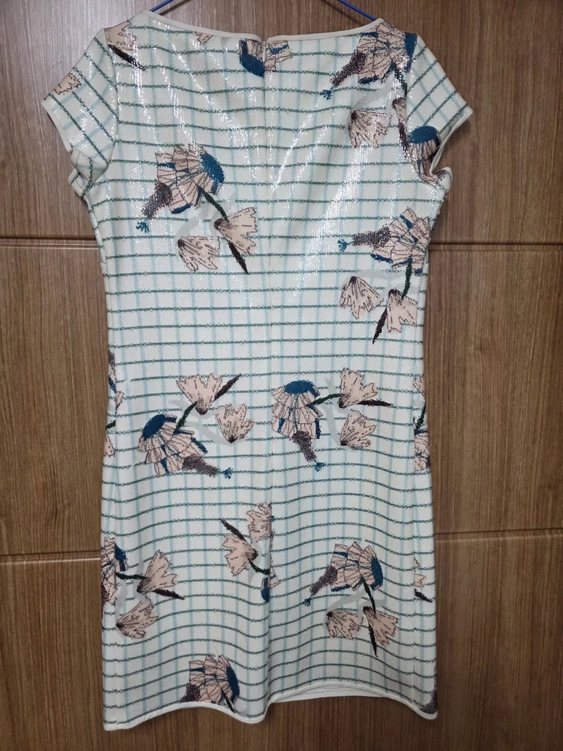 [새제품] 아돌포 도밍게즈 캡소매 스팽글 원피스 36 상품이미지6