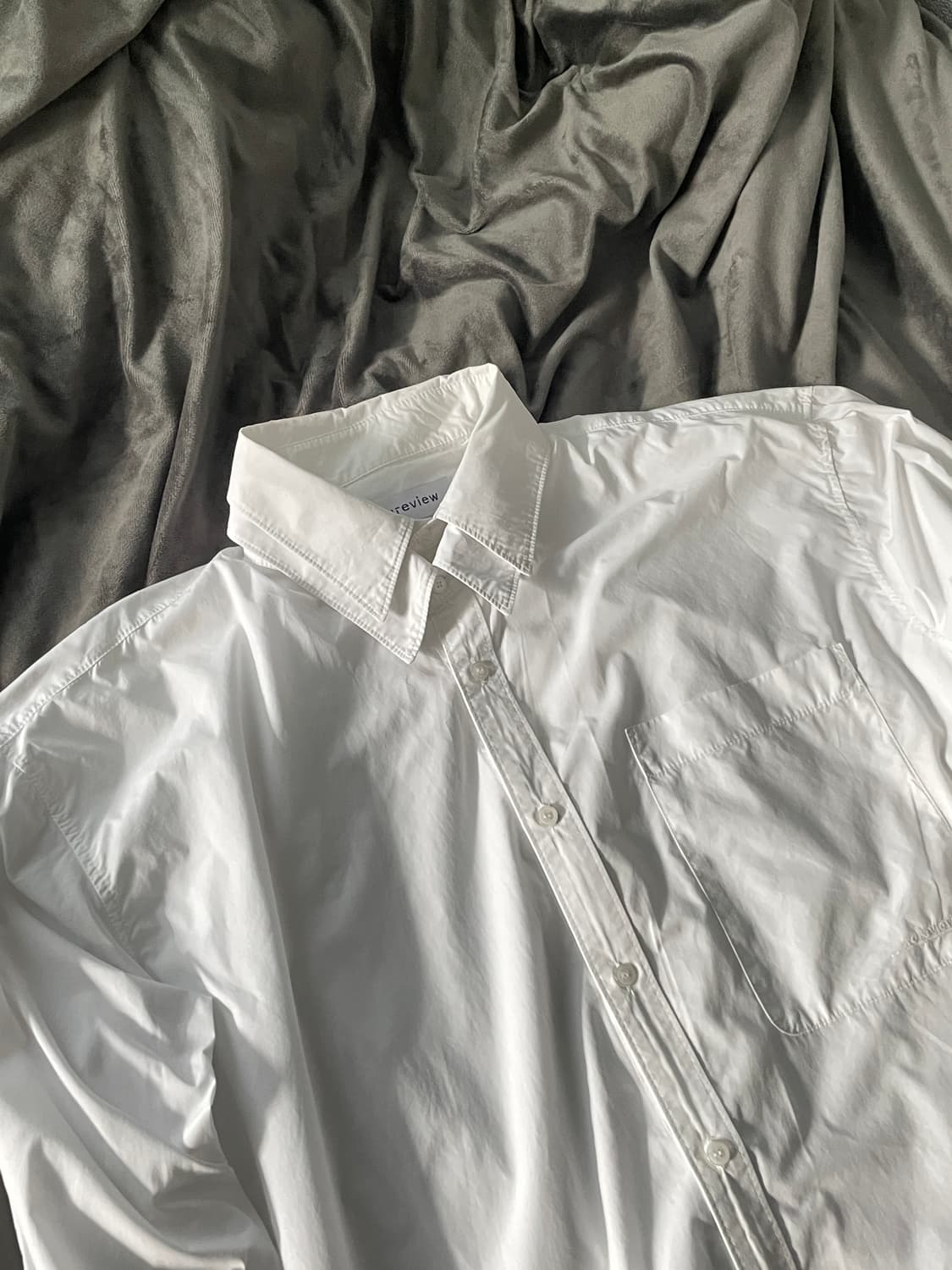 레어뷰 rareview 한섬 eql 더블 레이어어드 화이트 셔츠 L 상품이미지2