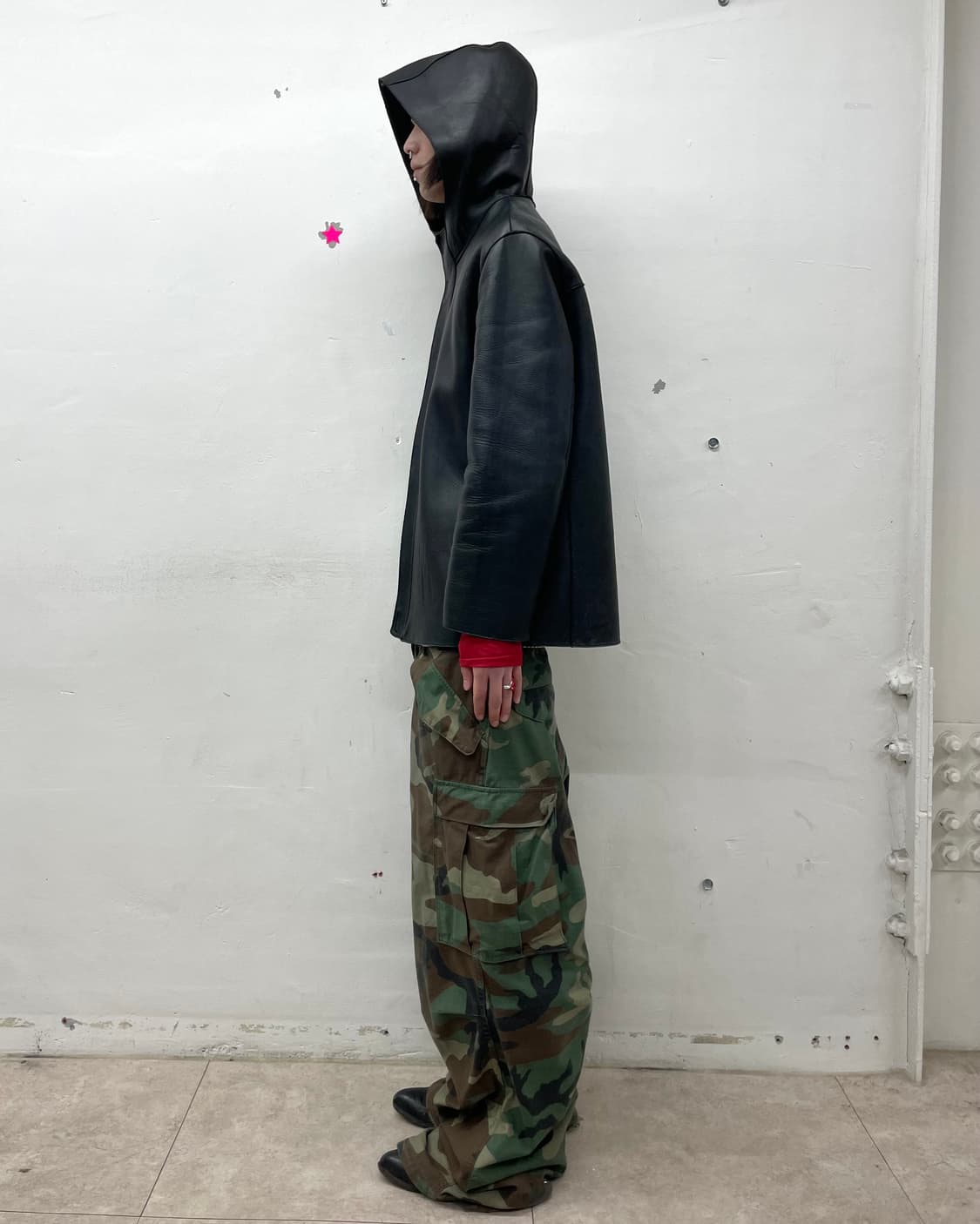 Real leather hoodie jumper 상품이미지3