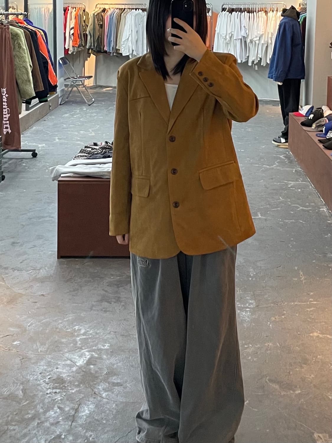 더오픈프로덕트 카멜 스웨이드 자켓 H1274 상품이미지1