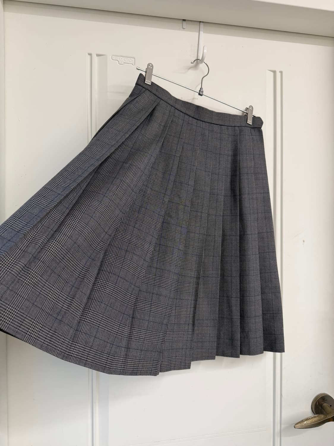 일본빈티지 그레이 체크 핀턱 스커트 (교복) 상품이미지9