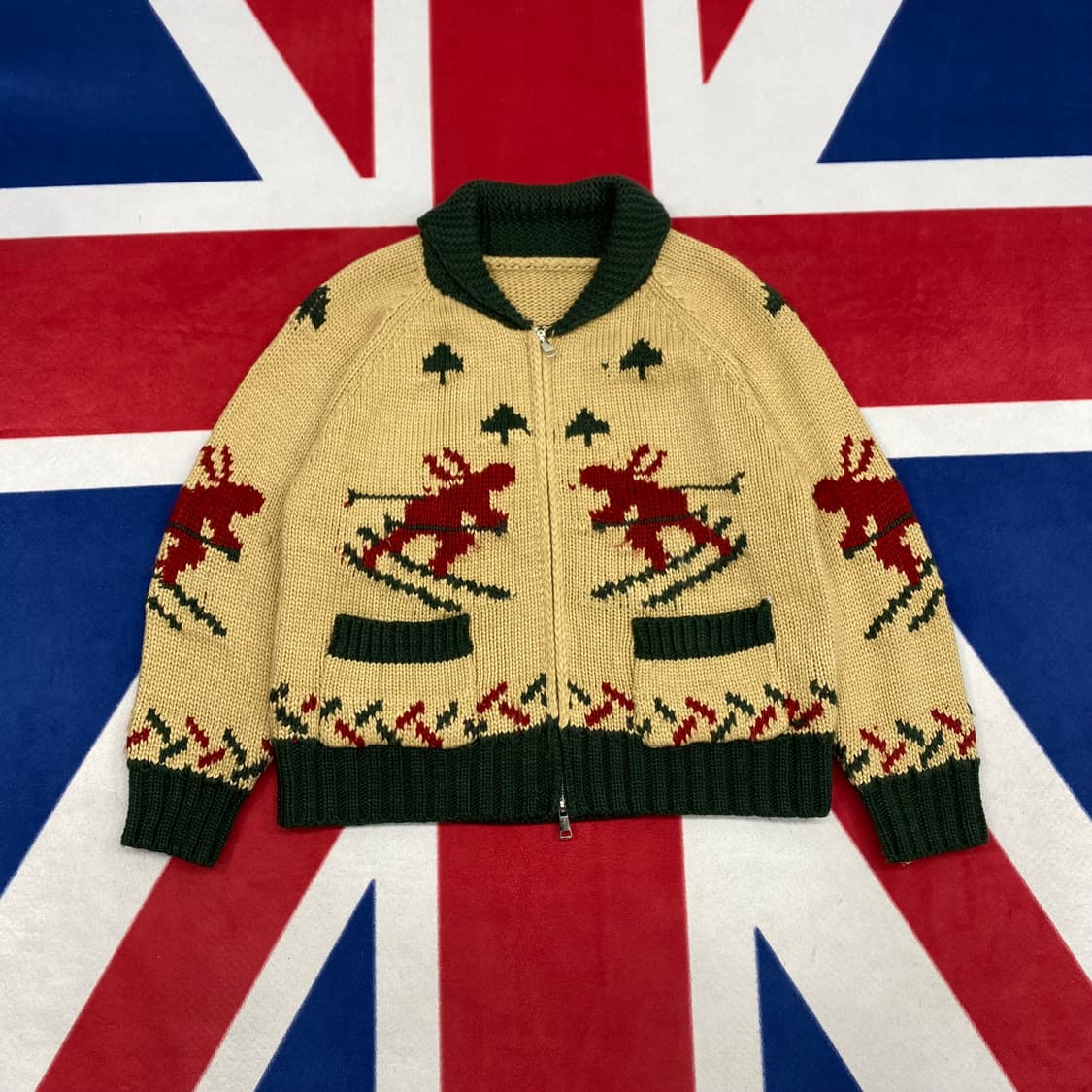 빈티지 코위찬 니트집업 여성 FREE 상품이미지1