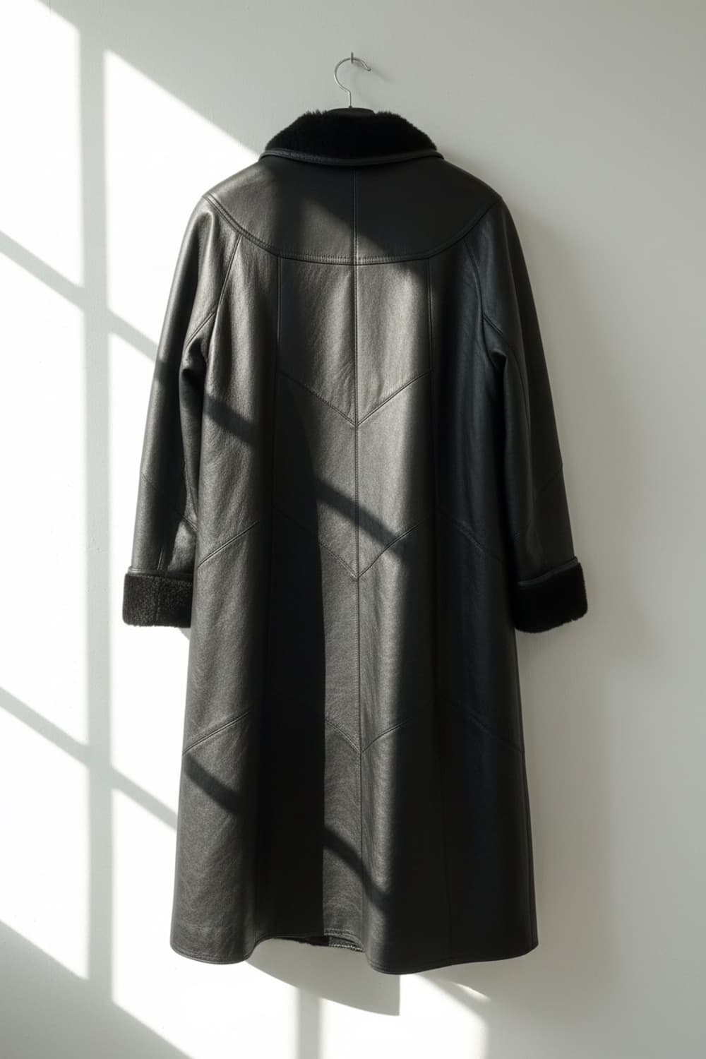 빈티지 시어링 레더 코트 상품이미지2