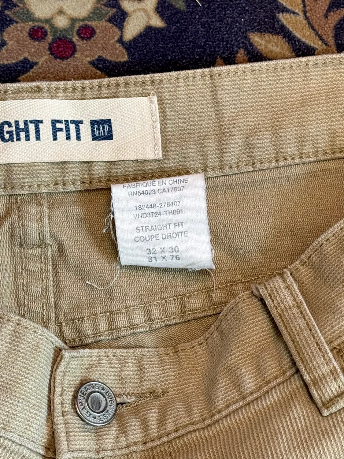 올드 갭 베이지 데님팬츠 스트레이트 레그 상품이미지3