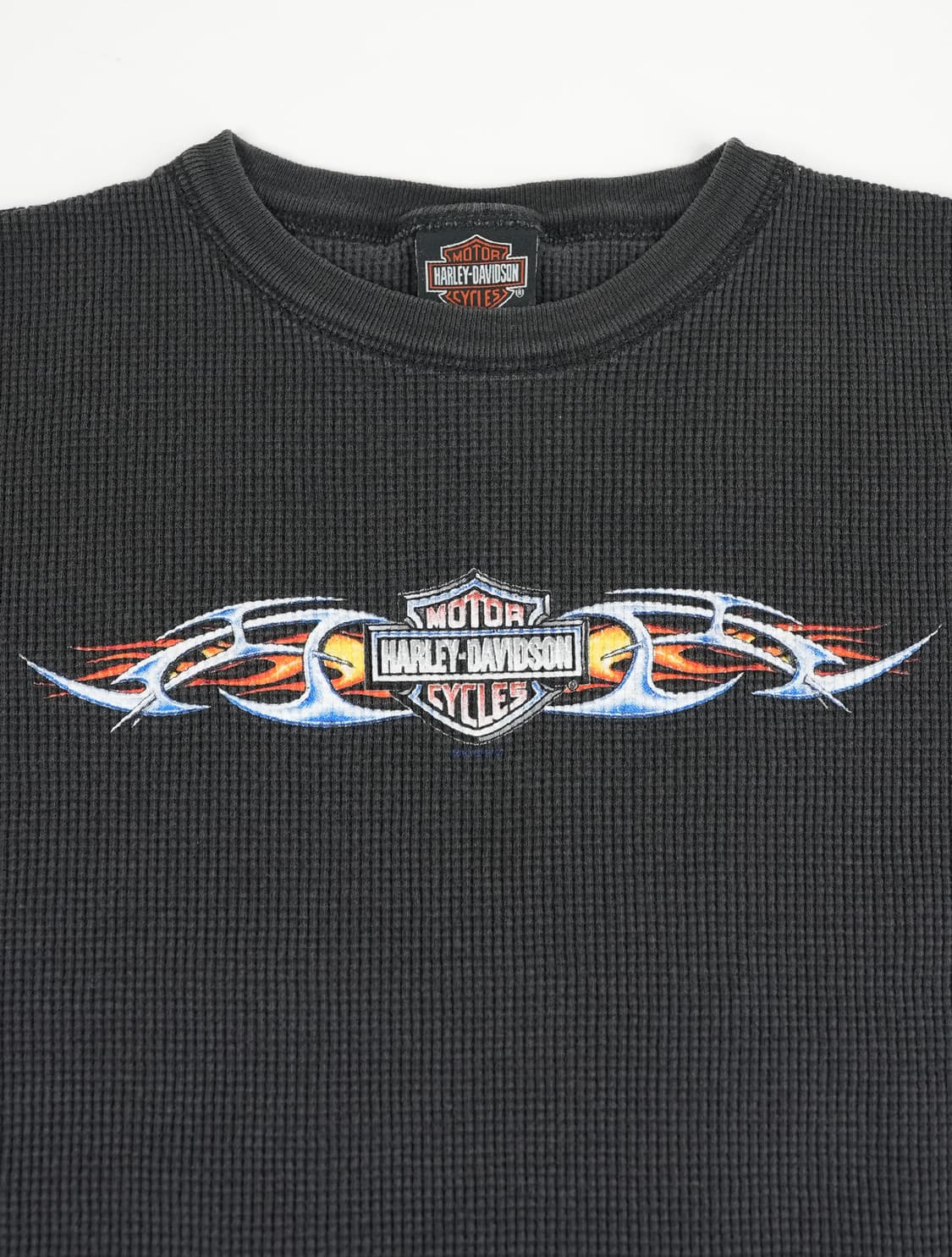 [L] 빈티지 90s 할리데이비슨 와플 롱슬리브 상품이미지3