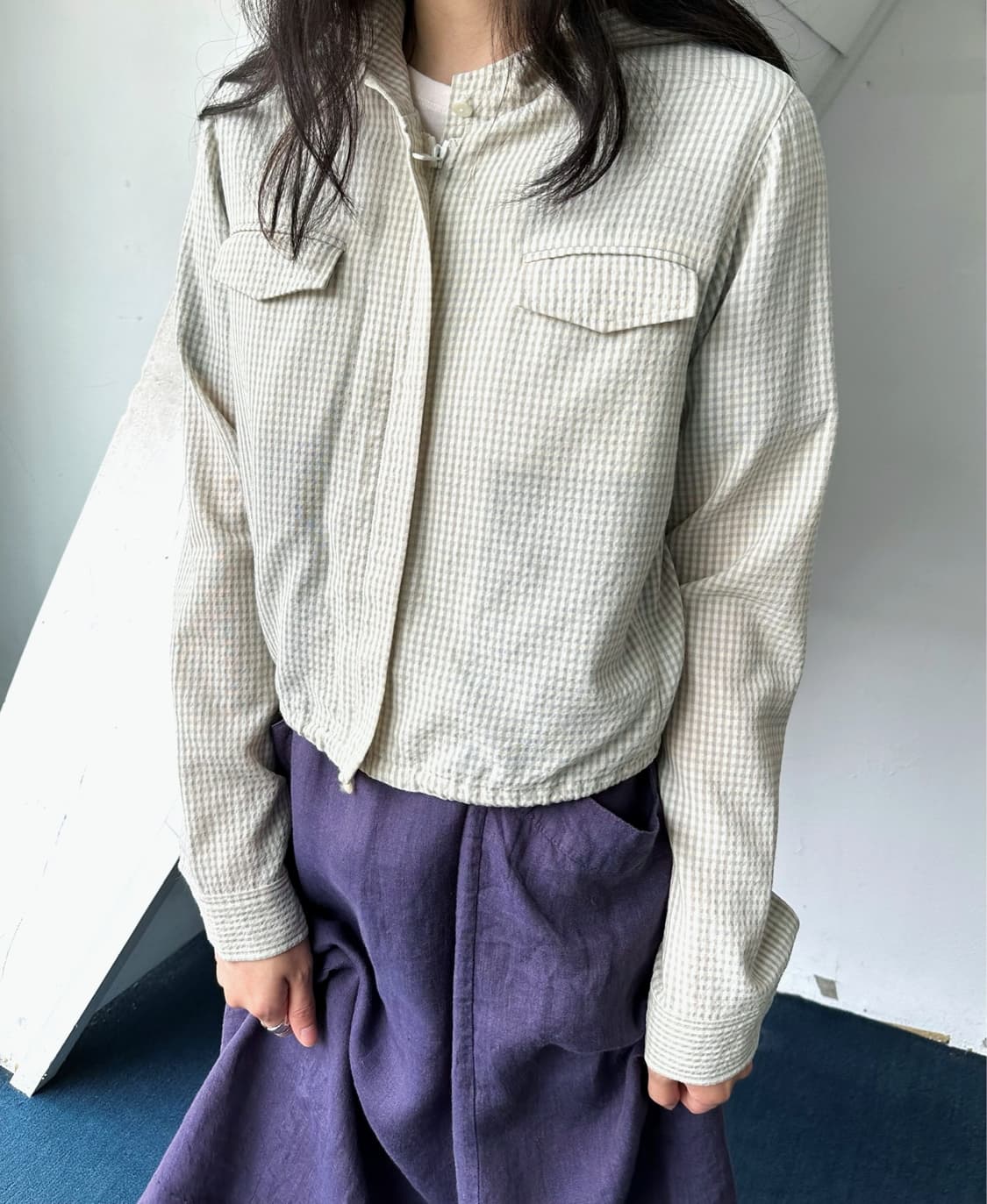 Design volume fabric zip easy parka 상품이미지8