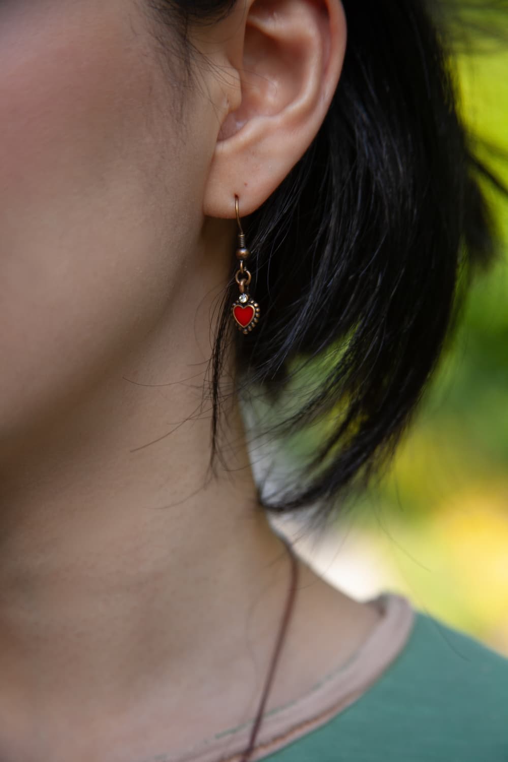 Antique Red Heart Earring 상품이미지3