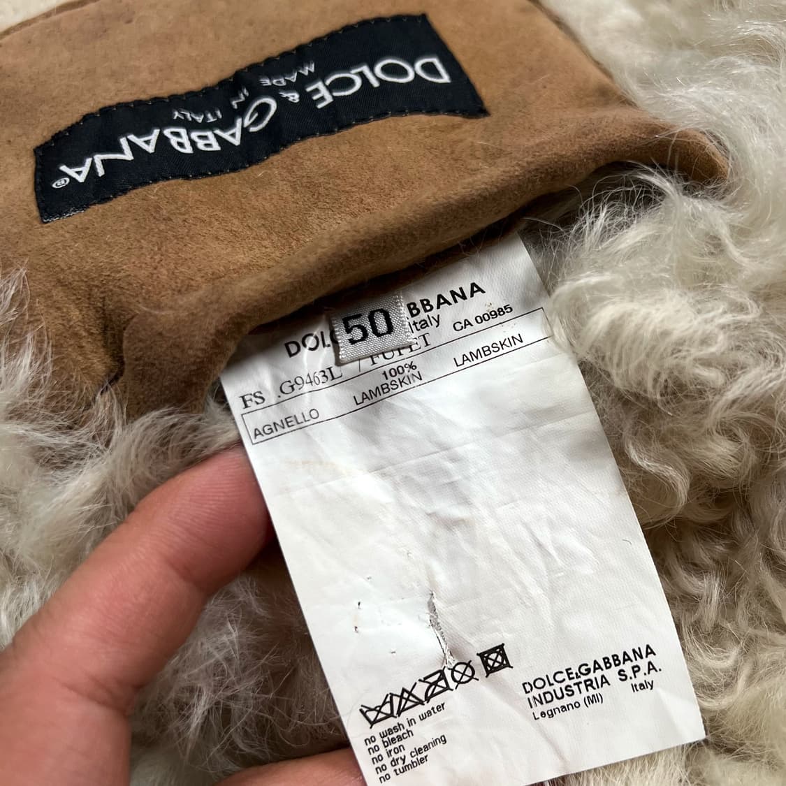 DOLCE & GABBANA 돌체앤가바나 램스킨 무스탕 레더 자켓 상품이미지10