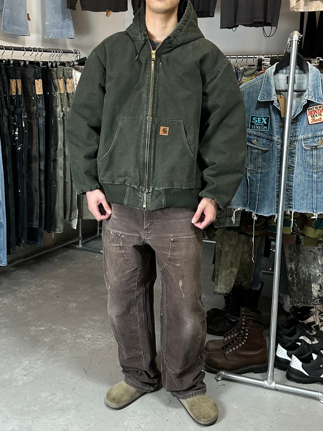 OG 칼하트 J130 액티브 자켓 칼하트 MOS 모스그린 상품이미지2