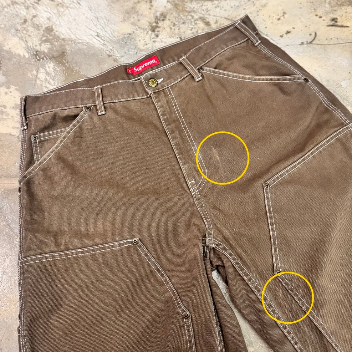 슈프림 더블니 페인터 팬츠 브라운 - 22SS 상품이미지3