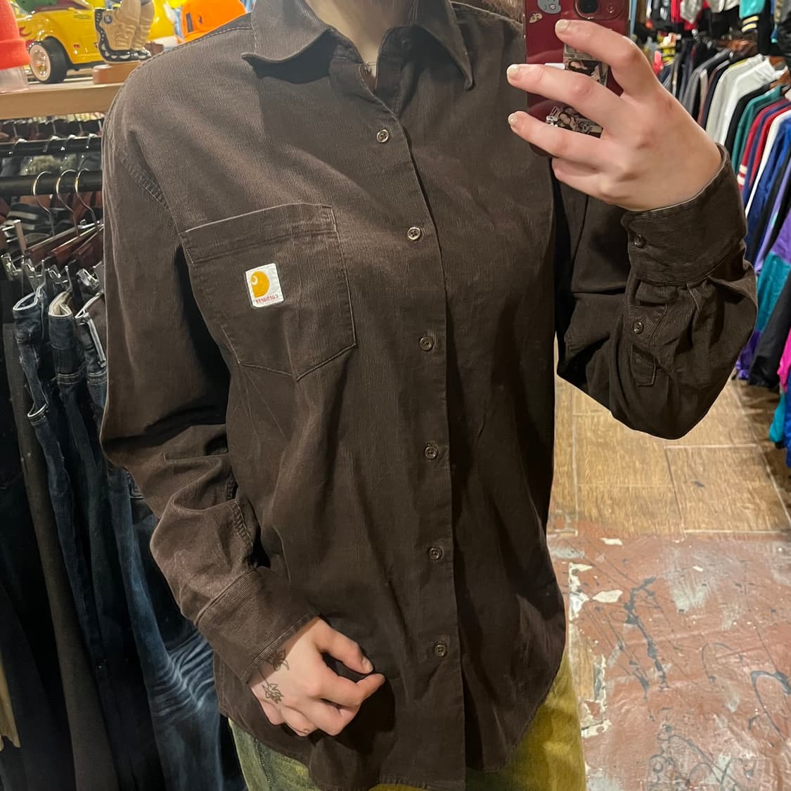 [HI] 칼하트 코듀로이 셔츠 브라운 상품이미지3