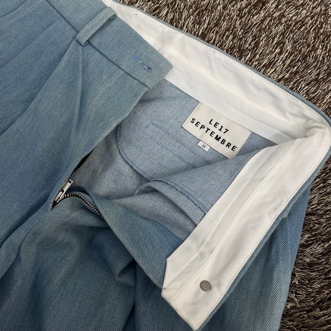 르17셉템버 LE17SEPTEMBRE 연청 투턱 롤업 와이드 데님팬츠 M 상품이미지2