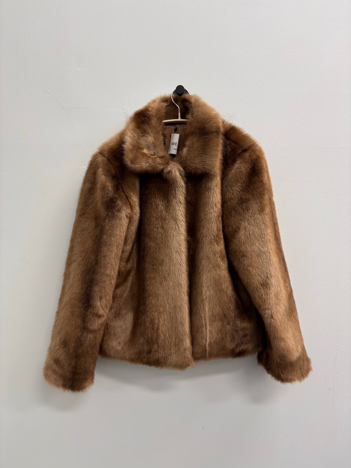 위아(we are) 페이크 밍크 퍼 자켓 브라운 상품이미지2