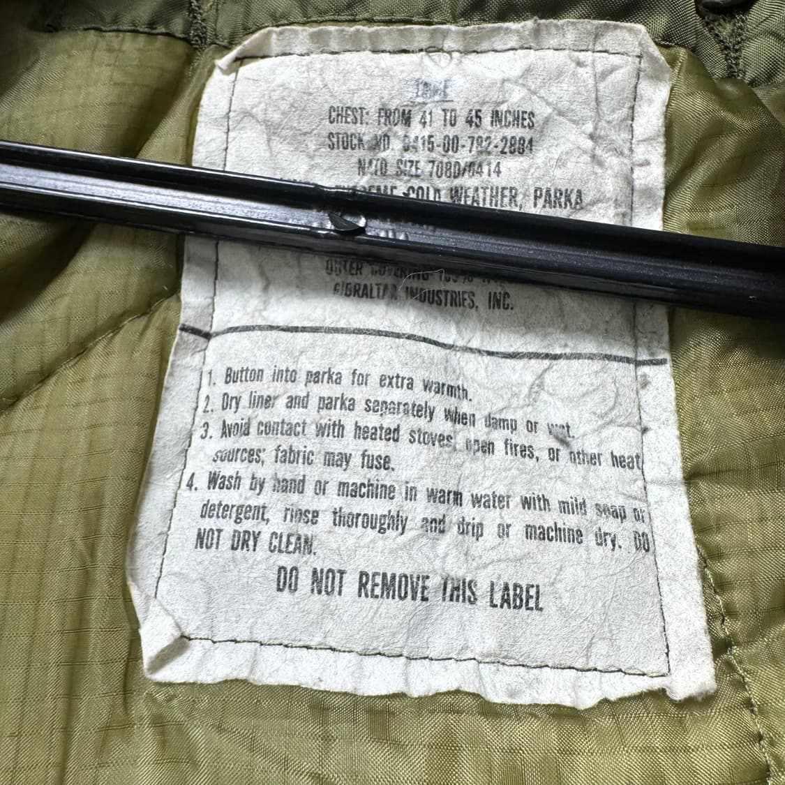 미군 오리지날 M65 개파카 내외피 세트 상품이미지5