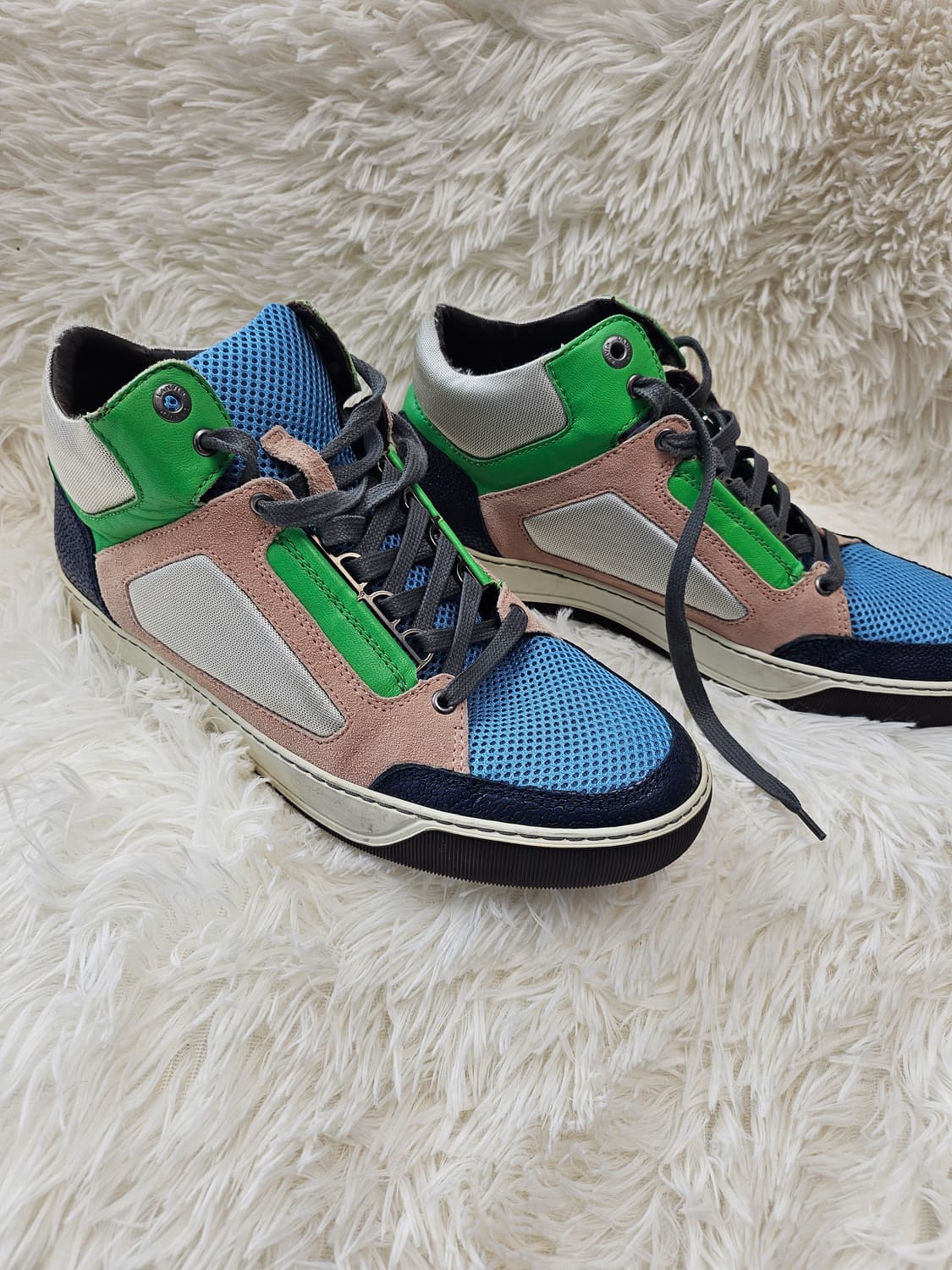 랑방 컬러블록 미드탑 스니커즈 265 7 상품이미지1