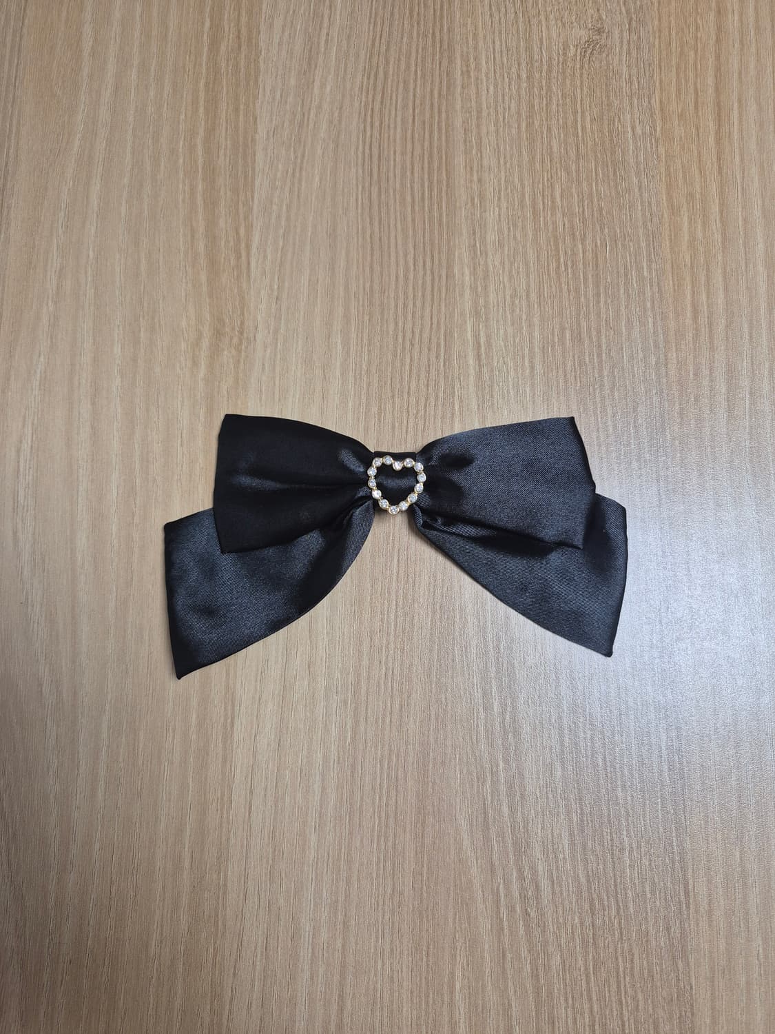 트랄랄라 히메갸루 하트버클 사틴리본브로치 블랙 상품이미지1