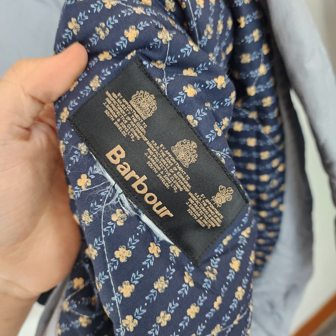 바버 퀼팅 자켓 블루 상품이미지6