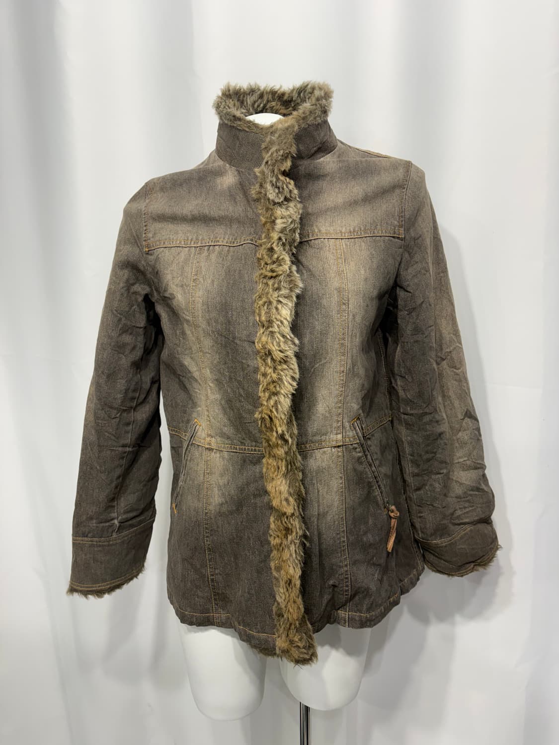 🎸그레이 퍼 롱 자켓🎸 상품이미지5