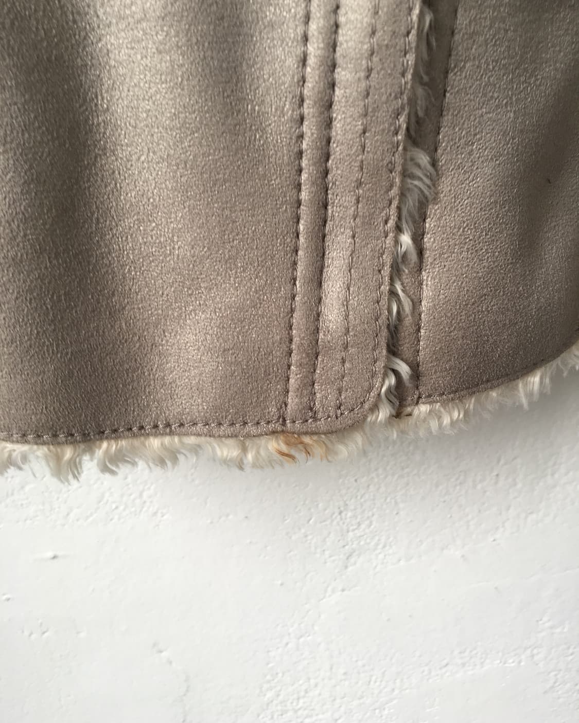 Lamb fur layered leather jacket 상품이미지4