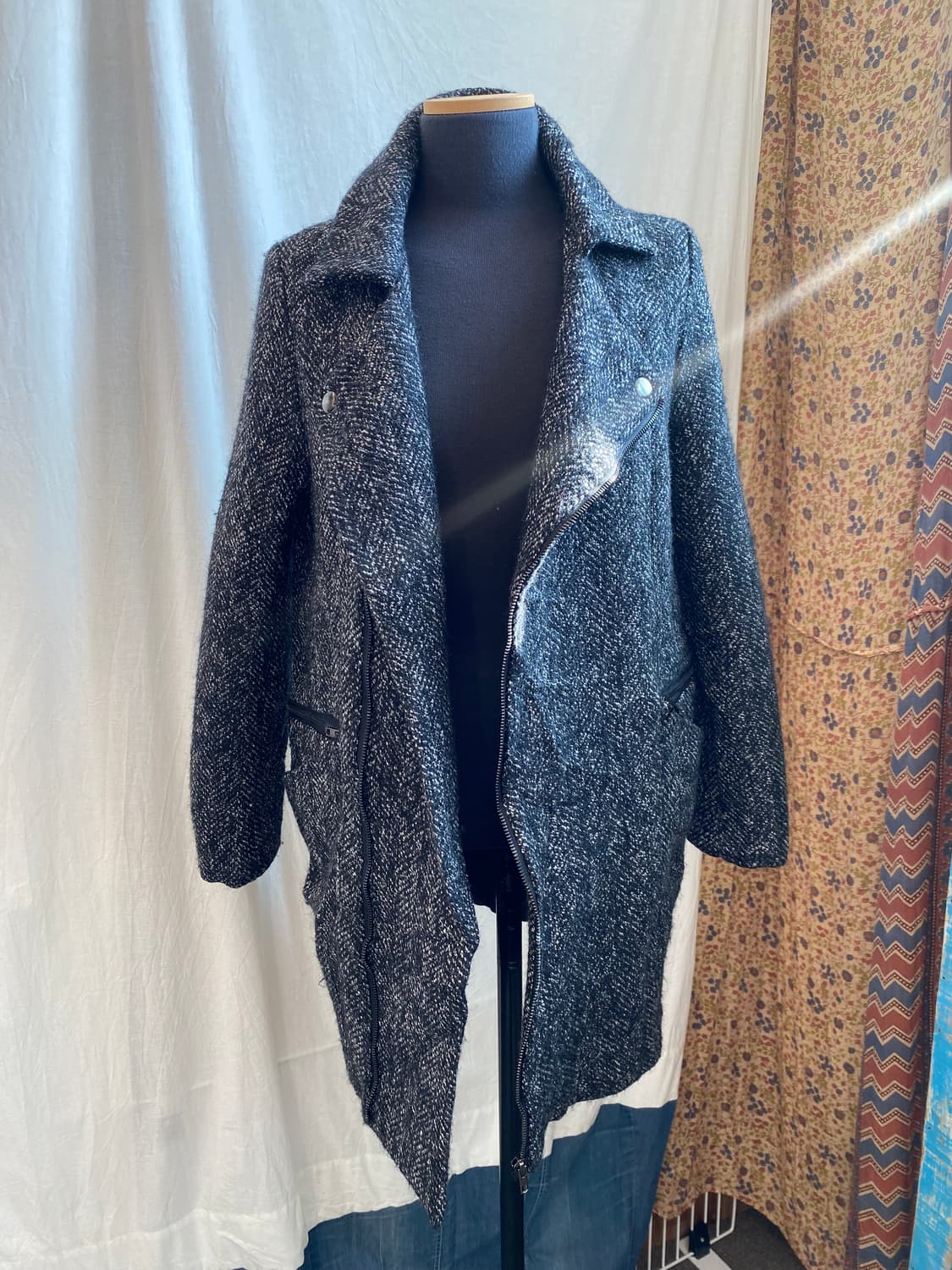 MAJJI STUDIO 트위드 지퍼 코트(M) 상품이미지1