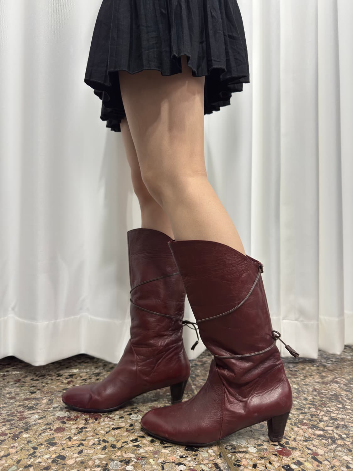 red leather boots 상품이미지1
