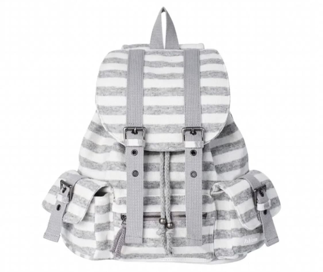 파히섬 울 스트라이프 백팩 그레이 색상 구매해요 (구해요) 상품이미지1