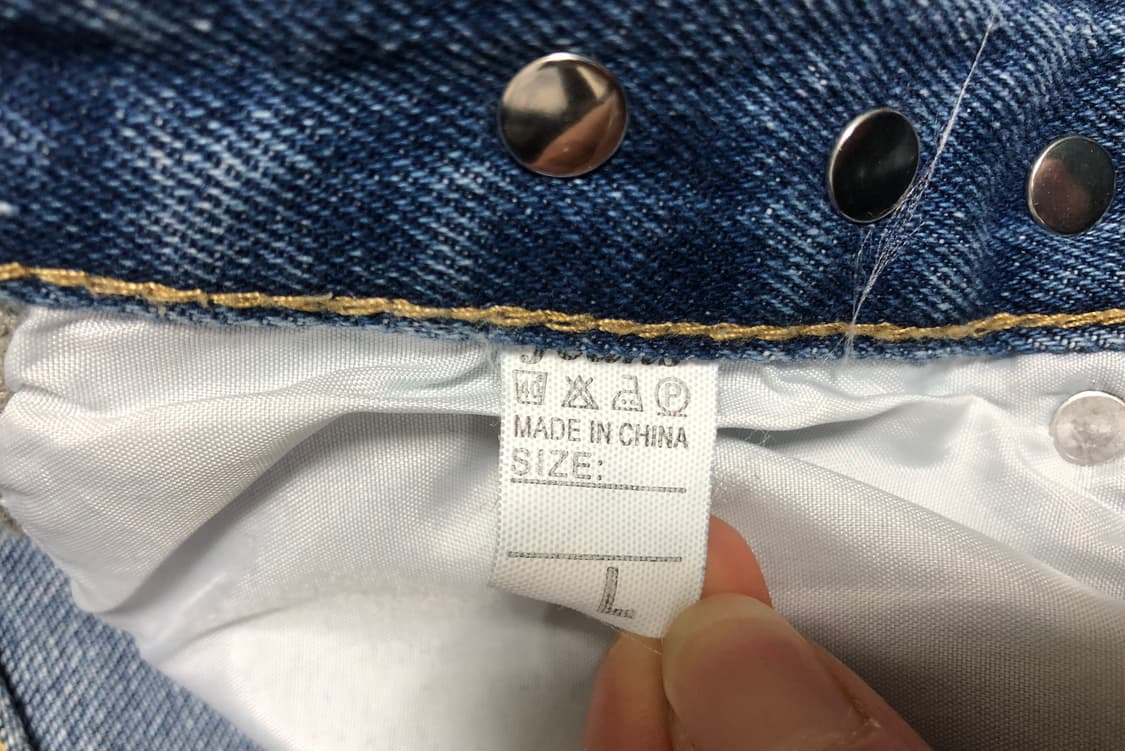 빈티지 오버핏 데님 / 옆단추로 사이즈 조절 가능 / 옆 세줄 포인트 상품이미지4