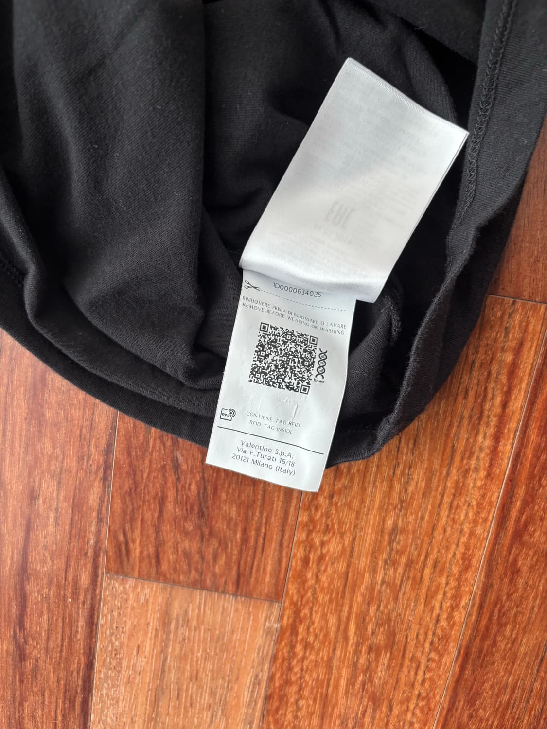 (XL) 언더커버 x 발렌티노 티셔츠 블랙 상품이미지3